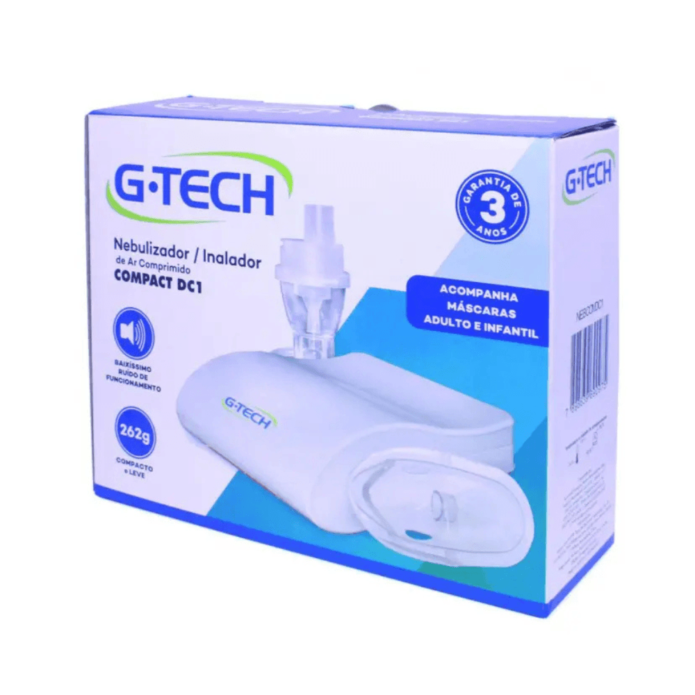Inalador Nebulizador G-Tech Ar Comprimido Compact DC1